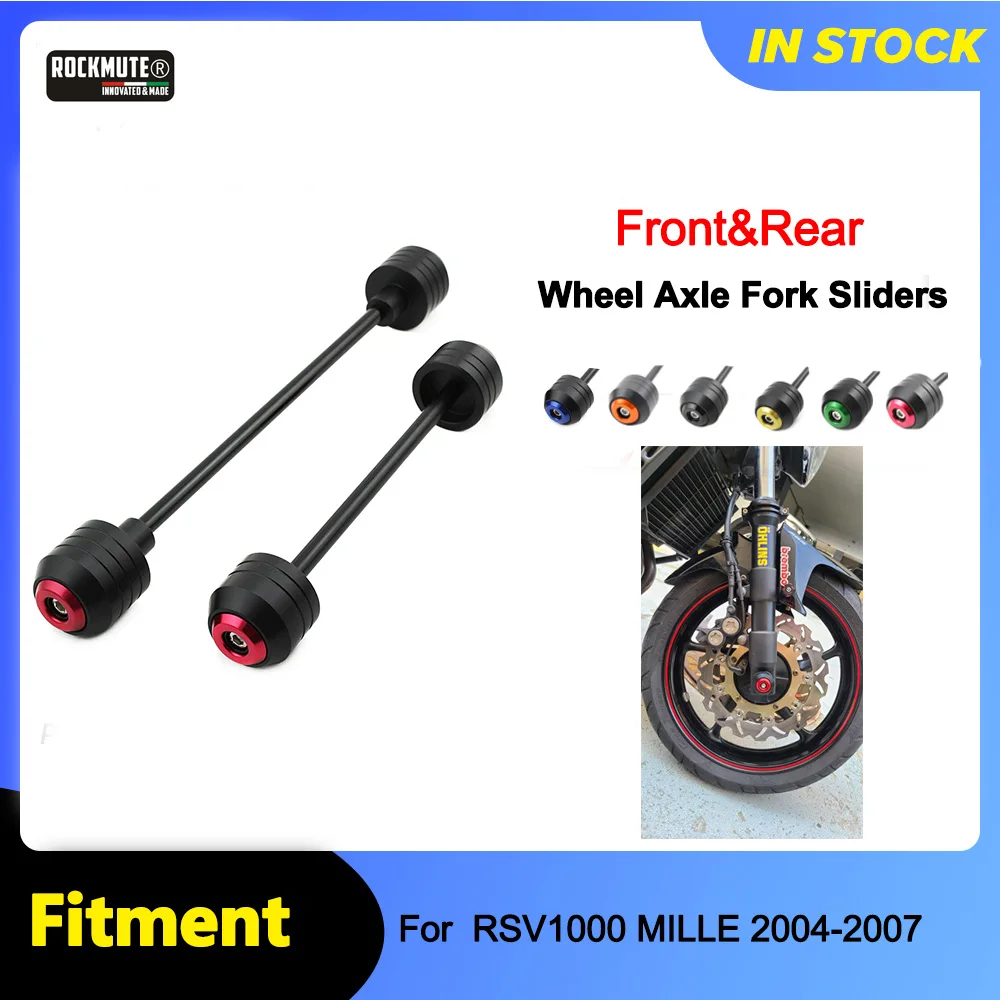 

For Aprilia RSV1000 MILLE 2004-2007 Motorcycle Front Rear Axle Fork Crash Sliders Wheel Protector