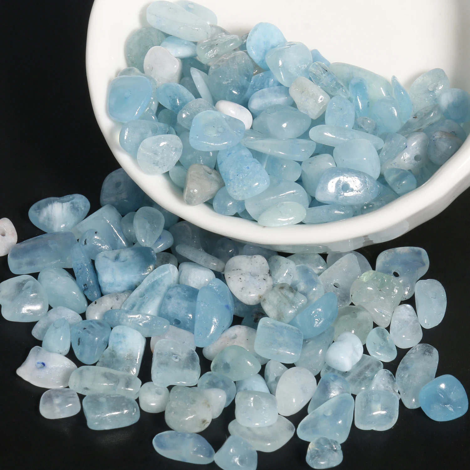 

Natural Stone Irregular Chip Stone Blue Aquamarines Beads 3-5mm/5-8mm For Jewelry Making Diy Freeform Beads Bracelet 16inch