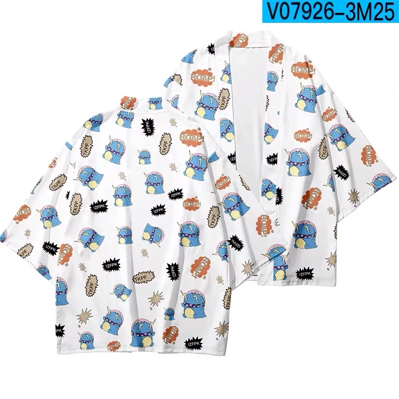 

Cute Little Dinosaur 3D Printing Japanese Kimono Haori Yukata Women/Mens Fashion Summer Casual Cool Short Sleeve boys Cardigan