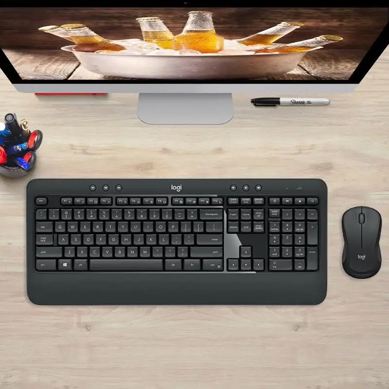 Беспроводная клавиатура logitech MK540 Advanced 2,4G 10 m, эргономичная мышь 1600 dpi, набор клавиатуры и мыши для ПК и ноутбука