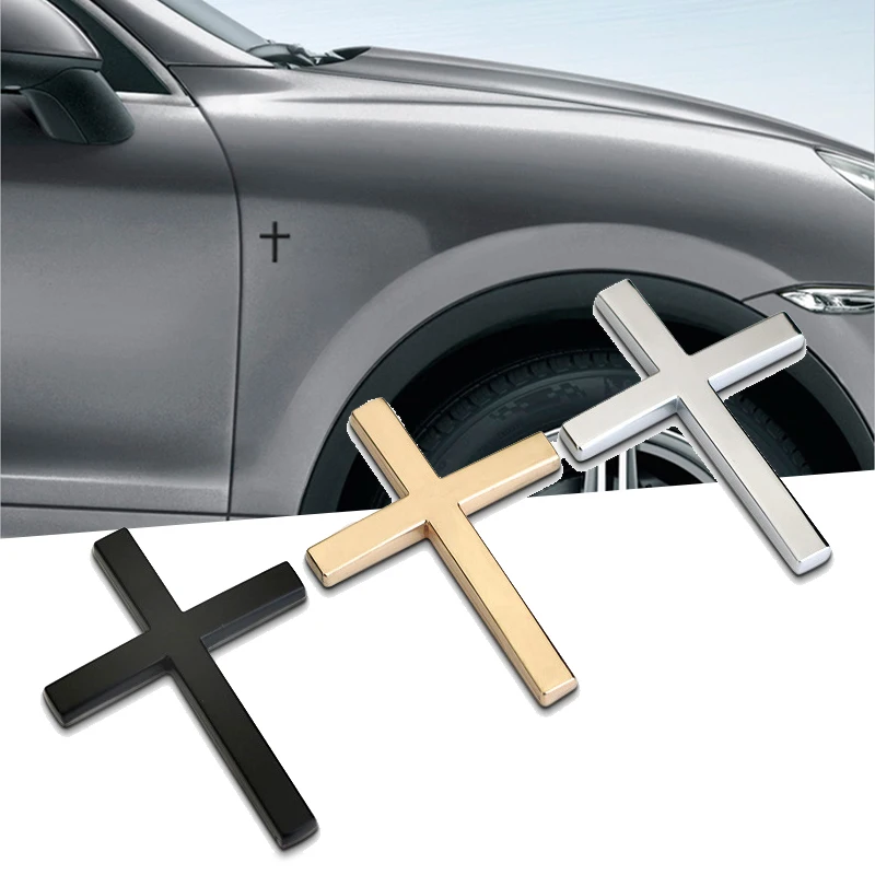 Автомобильный стикер металлический материал 3D крест Jesu автомобильные