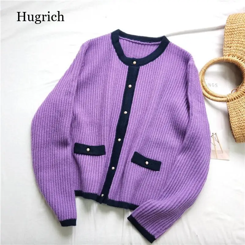 

Sweater Korean Fashion Cardigan Women Retro Pearl Button Sweater Long Sleeve Top Winter Women's Knitwear