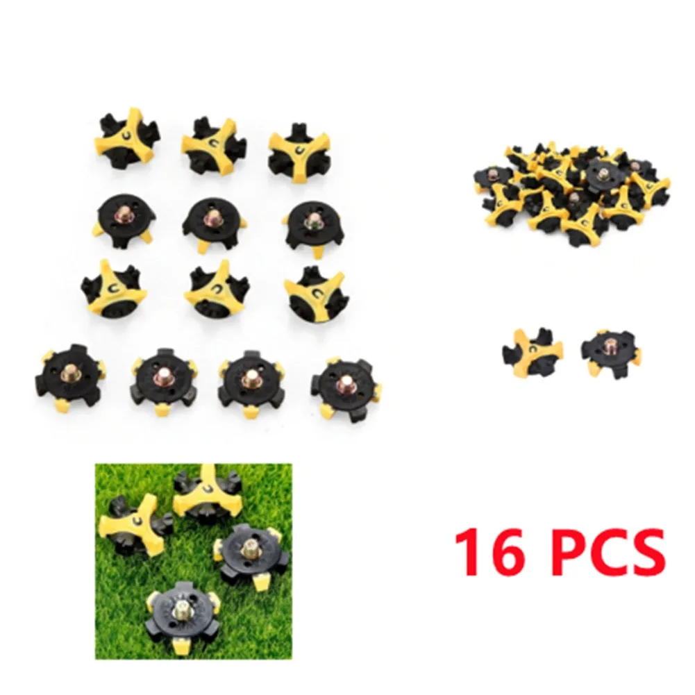 

16 Pcs Replacement Golf Shoe Spikes Champ Fast Twist Cleat System Screw Studs Smooth Polished Quick Torsion Cleat Training Tool