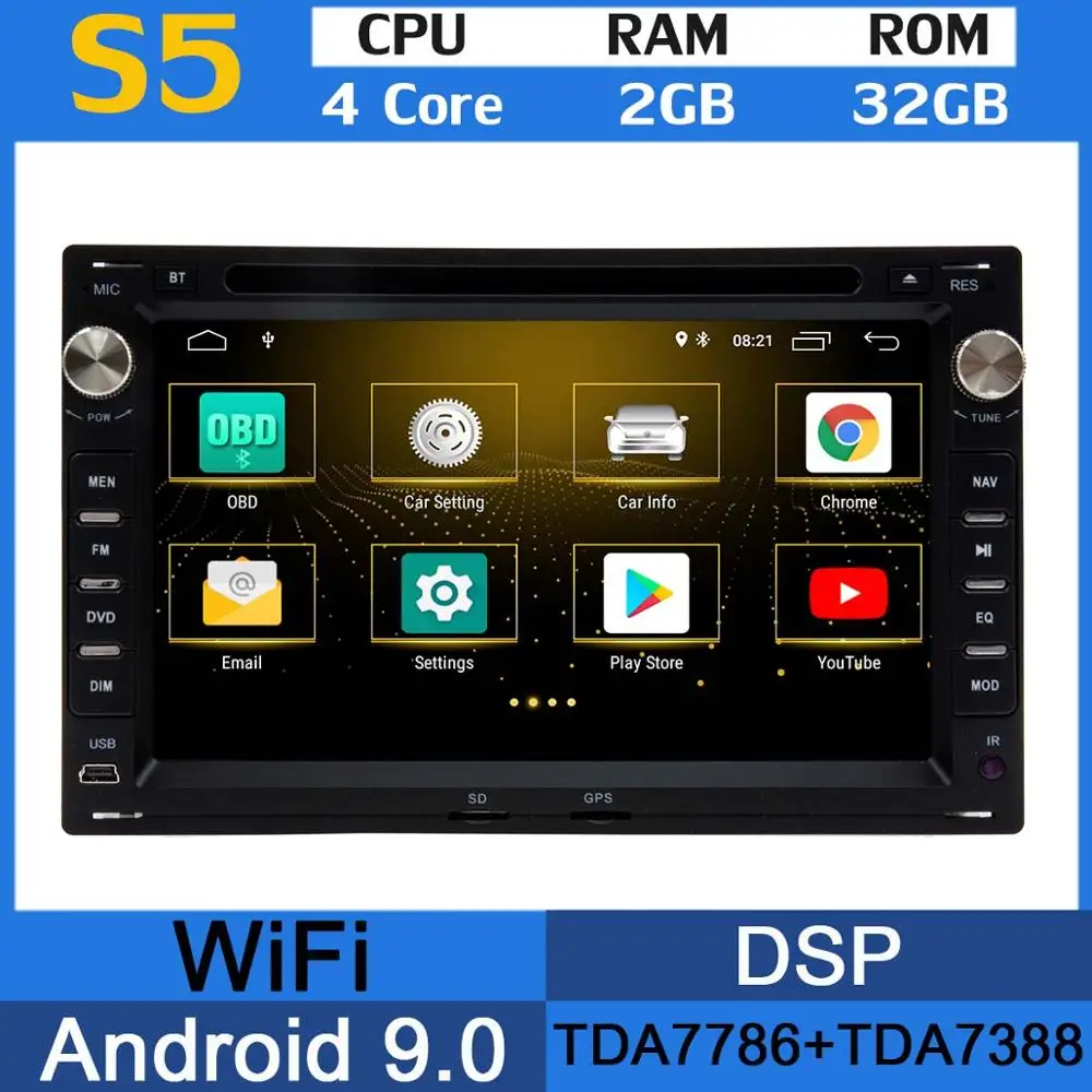4Core 2G RAM 32G VW " Android 9,0 PX6 4G+ 64G Автомобильный DVD для шкода Octavia VW Volkswagen для Golf, jetta, POLO SHARAN Passat b5 Golf T4 T5 Seat Ibiza Radio gps - Цвет: 4Core 2G RAM 32G VW