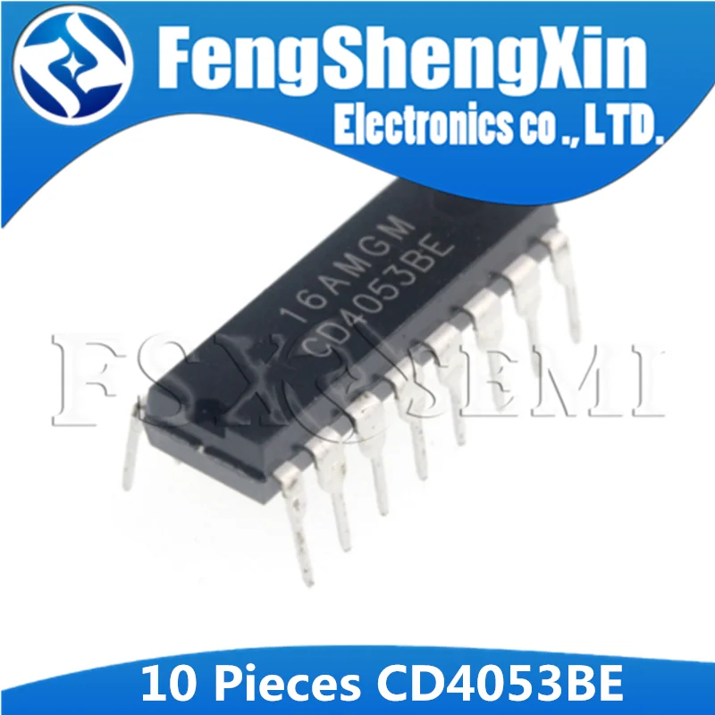 10 шт./лот CD4053BE HEF4053BP CD4053 DIP16 CMOS аналоговый мультиплексор| |