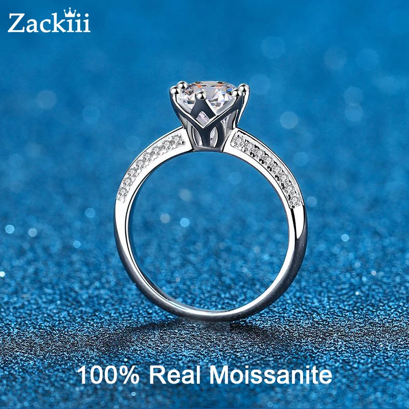 Женское кольцо из серебра 100% пробы с бриллиантами