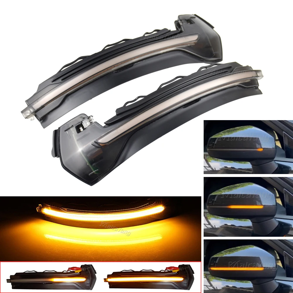 

Smoked/Crystal for Audi A3 8V S3 RS3 Bright LED Turn Signal Dynamic Side Mirror light blinker Indicator 2013 2015 2017 Clear