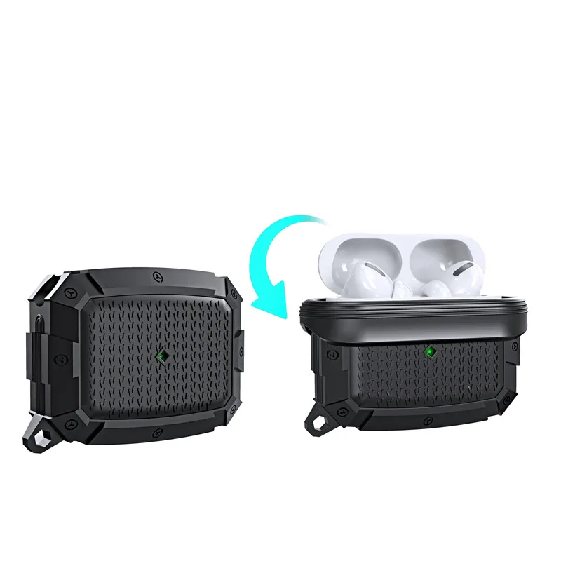 Мужской армированный чехол для Airpods 2019 светящийся наушников Air Pods Pro