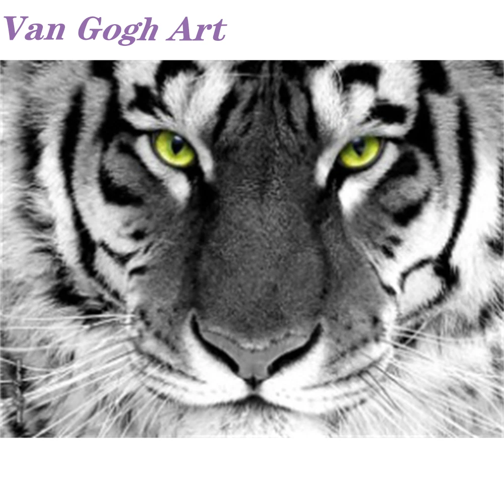 DIY 5D алмазная живопись &quotТигр Лев леопард&quot полная дрель квадратная Круглая