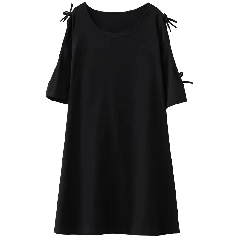 Летнее платье свободного кроя с круглым вырезом без бретелек 8XL 150 кг женские