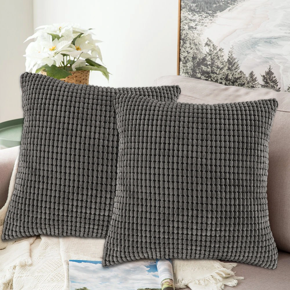 2 шт. 45*45 см однотонная подушка чехол Кукурузные ядра Вельветовая наволочка для