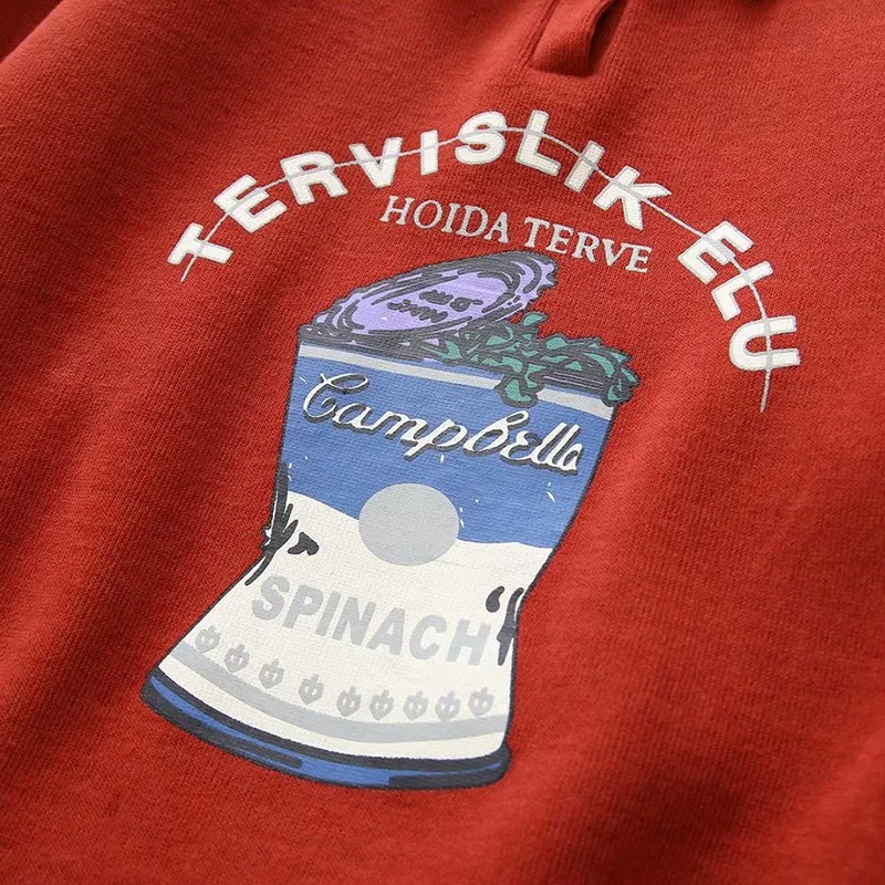 

2020 Turn Down Neck Cartoon Sweatshirt Loose Harajuku Oversize Sweatshirt Pullovers Fleece Winter Warm Hoodies Woman Clothes