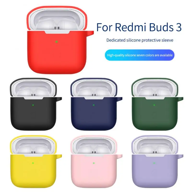 

7 цветов для Redmi Buds 3 чехол для наушников силиконовый чехол с пряжкой для Redmi Buds 3 наушники новый беспроводной защитный чехол