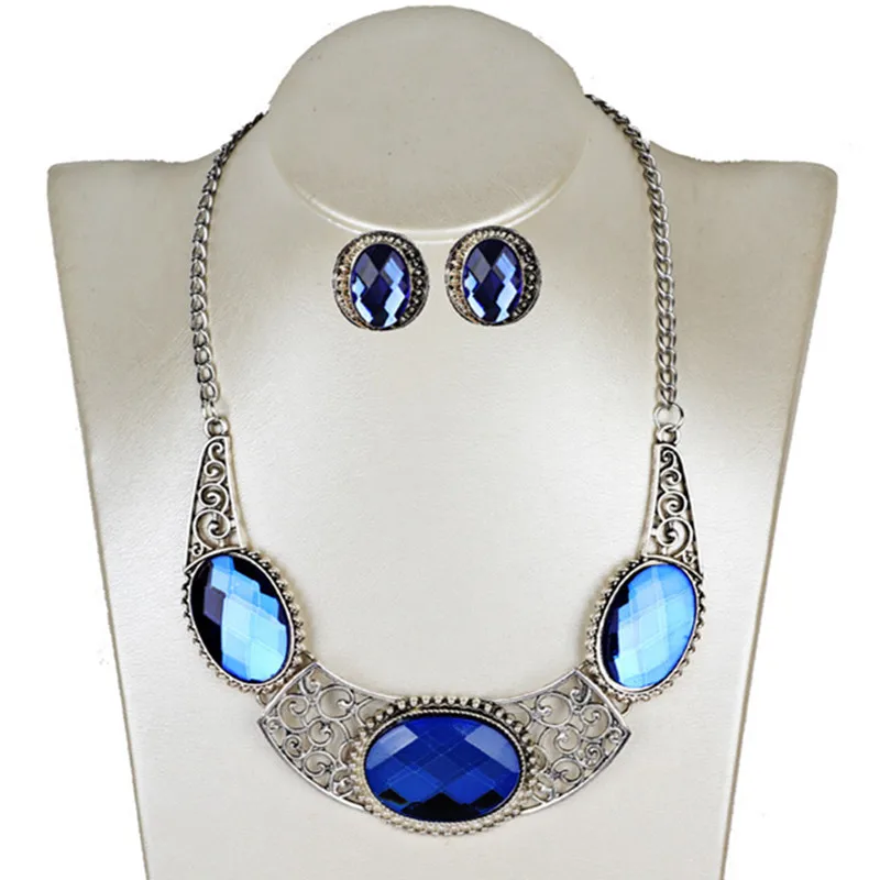 Кристалл ожерелье серьги набор листья вечерние Свадебный костюм комплекты