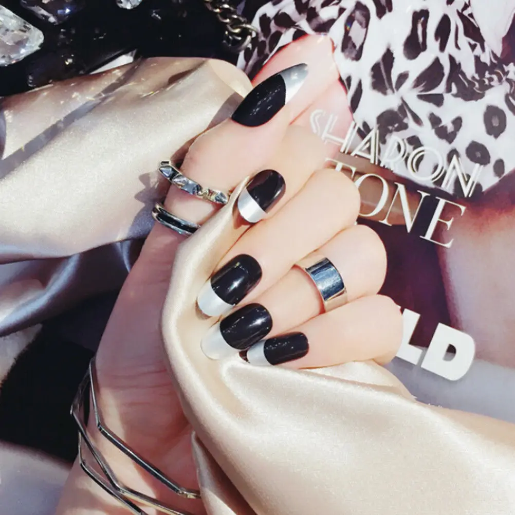 Creative Nail Art Design Short Length Artificial Nails Extension False Tips Press On Manicure Gel Polish | Красота и здоровье