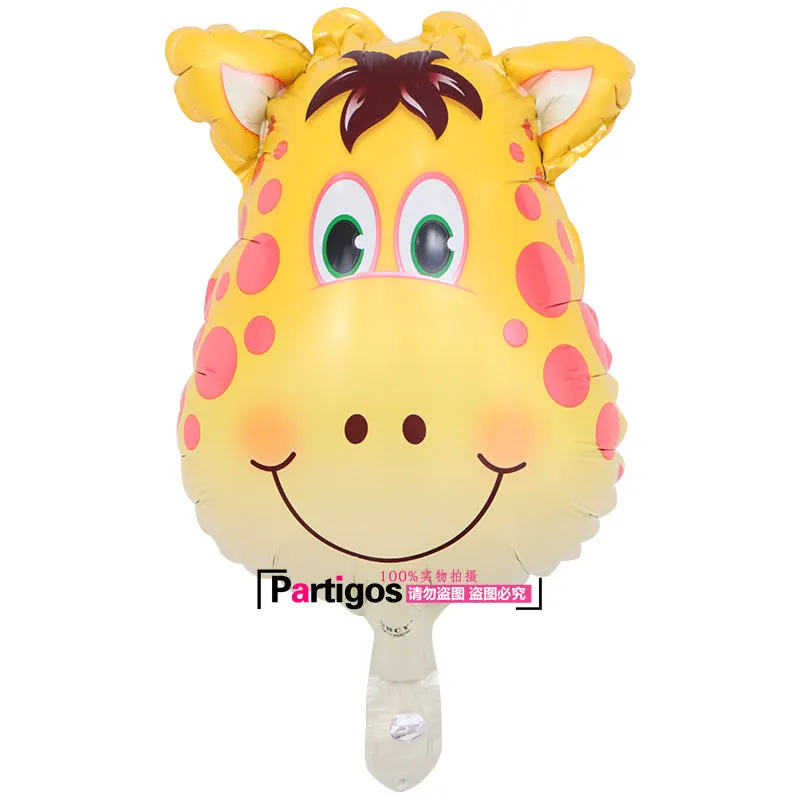 giraffe 10 шт. мини-Воздушные шары в виде животных, насекомых, улиток, бабочек, лягушек, надувные игрушки, декор для дня рождения, товары для детского дня рождения - Цвет: giraffe