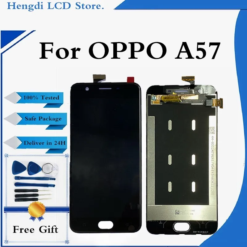 Для OPPO A57 Дисплей LCD Pantalla с рамкой дигитайзер в сборе детали AAA экран модули|Экраны