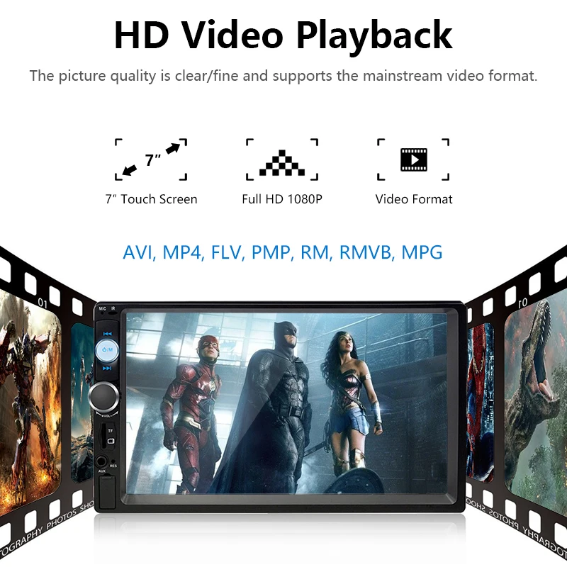 Vtopek двойной Din Автомобильный мультимедийный плеер 7 дюймов Радио DVD MP5 цифровой