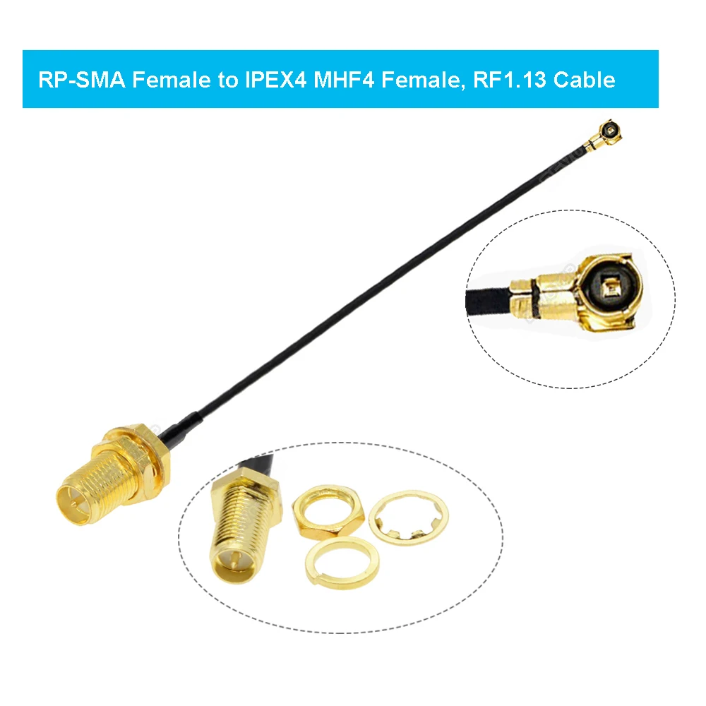 2 шт./лот IPEX4 кабель uFL u.FL IPX MHF4 Женский к SMA женский Wi-Fi антенна RF коаксиальный RG1.13