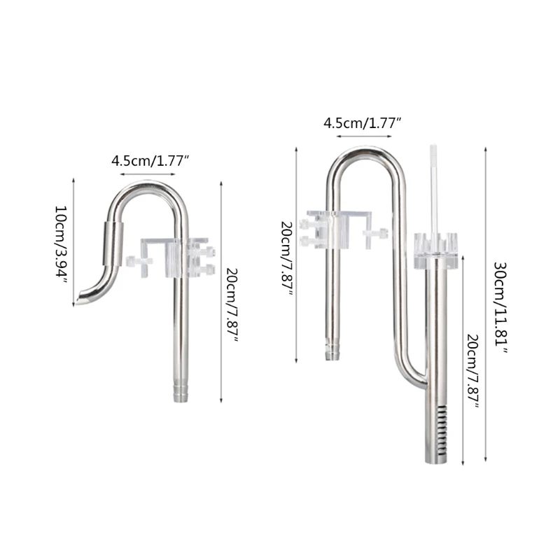 

Aquarium Fish Tank Filter Inflow Outflow Lily Pipe Oil Film Remover Set Stainless Steel Tube