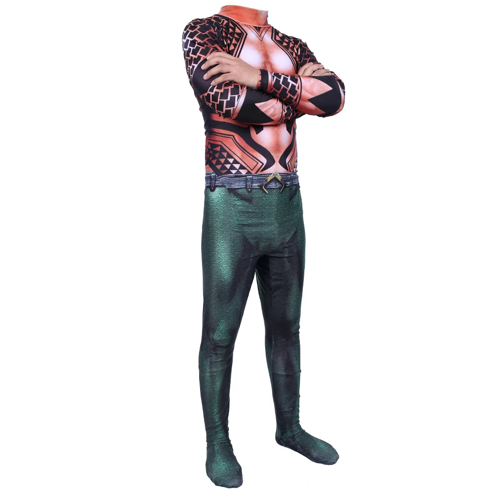 Новый фильм Аквамен Косплей костюмы Артура Карри Орин супергерой спандекс