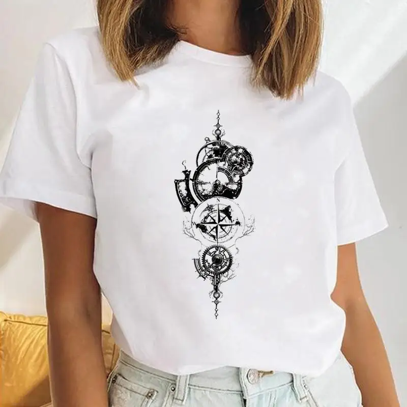 

Women Dream New Style Cute Watercolor Female Short Sleeve Cartoon Print Cute Ladies Tees Tshirt Clothes Tops Graphic T-Shirt