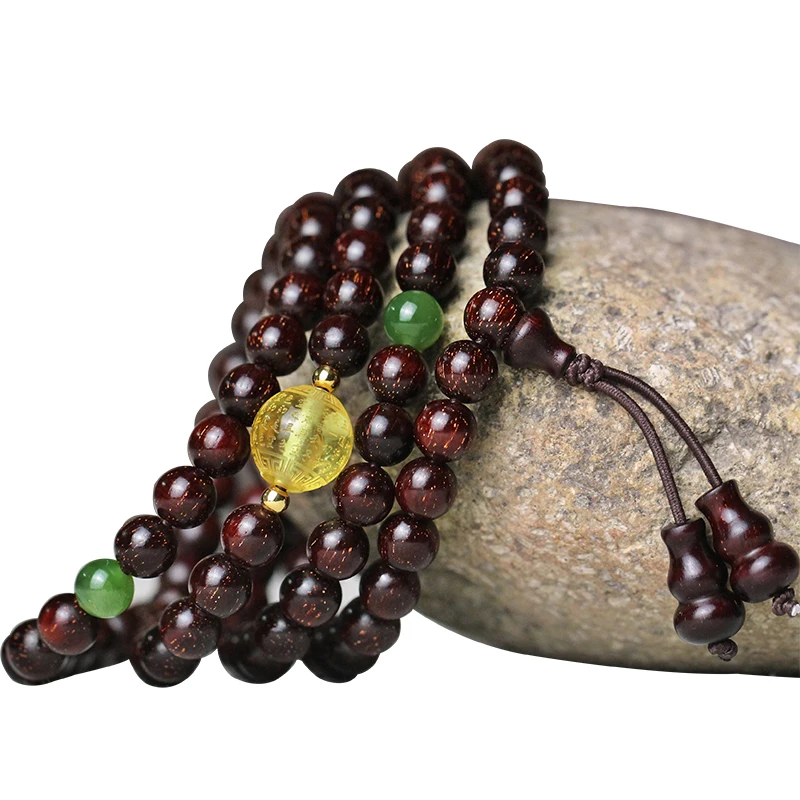 Тибетский деревянный мужской 6-миллиметровый пятизвёздочный индийский лобур из