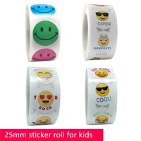 500pcs kids smile sticker roll thank you sticker packaging sealing sticker for kindergarten student birthday gift decoration