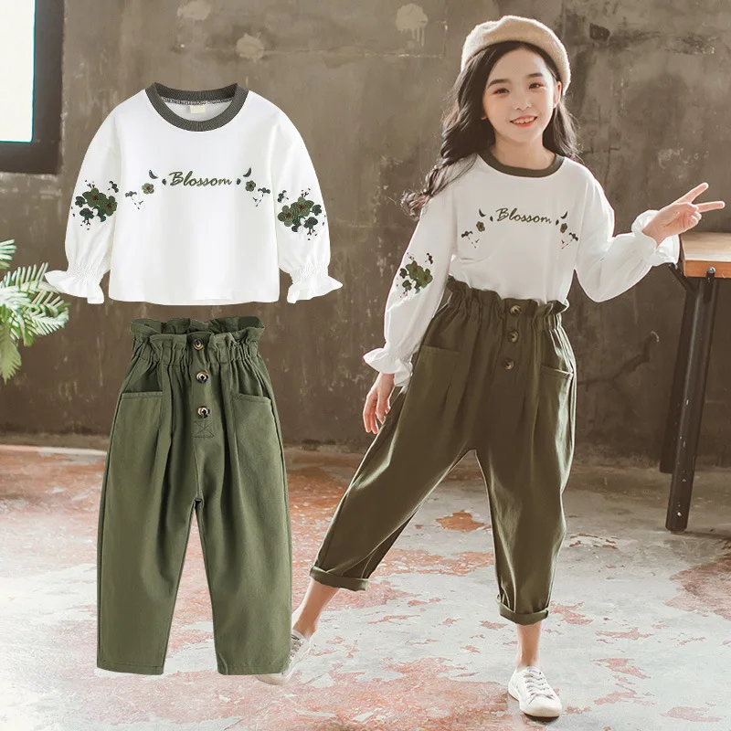 Модная одежда для девочек школьные костюмы детская подростков рубашка с