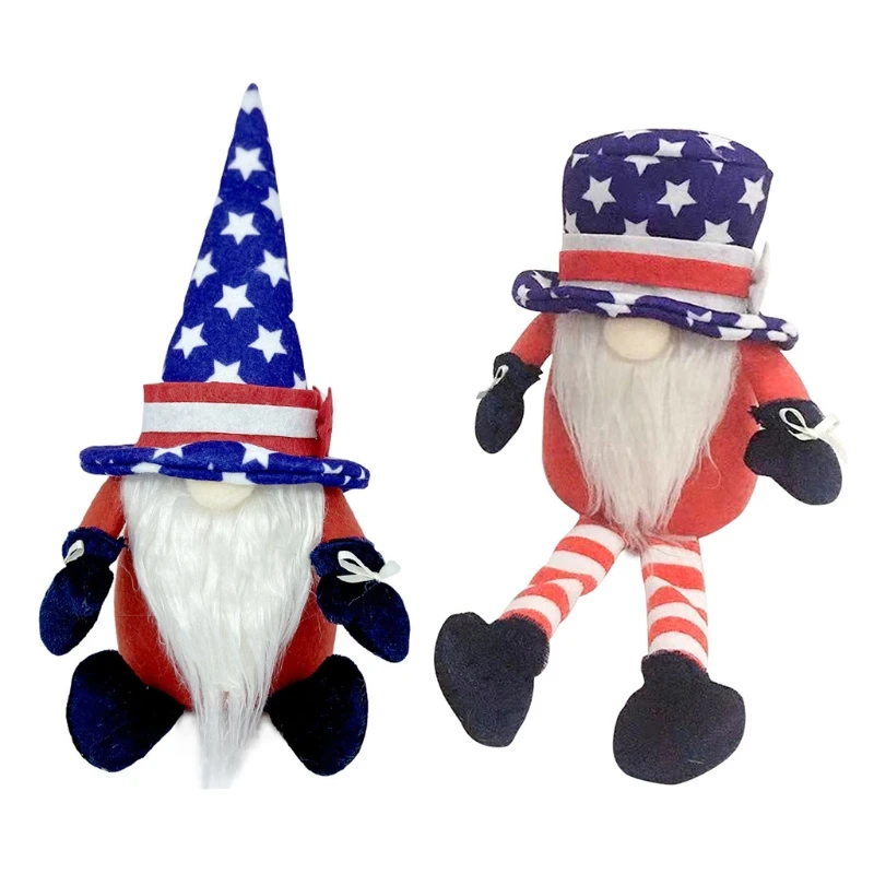 

Patriotic Gnome Veterans Day Uncle Sam Tomte 4th of July Gift Stars Nisse Handmade Scandinavian Ornaments