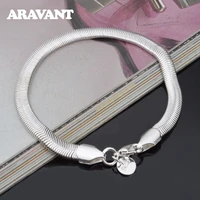 925 sterling silver luxury snake chain bracelet for women fashion jewelry