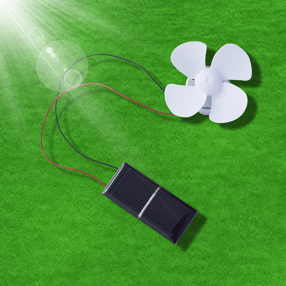 Солнечная панель с 4 лопастным вентилятором и двигателем постоянного тока 300 в 0 5