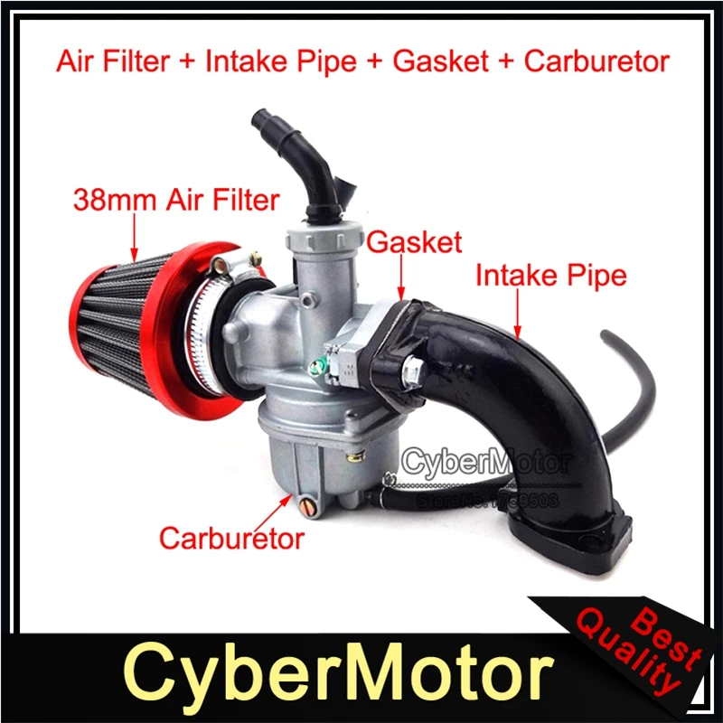 Карбюратор PZ22 22 мм впускная труба Mainfold 38 воздушный фильтр для двигателя 110cc 125cc
