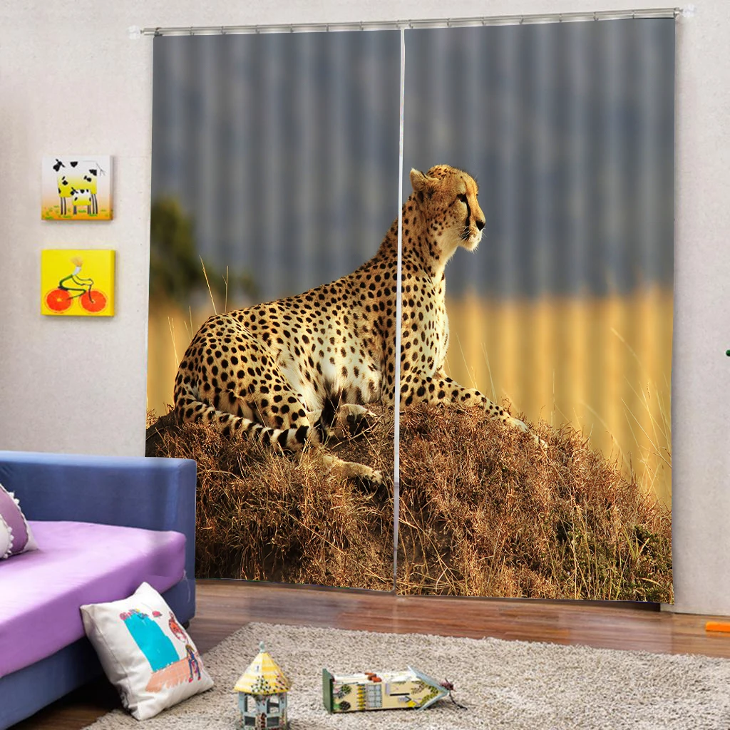 

flower bloom Printed Blackout Curtains For Bedroom Window Curtains For Living Room 85% Shading 3D tulle on the window