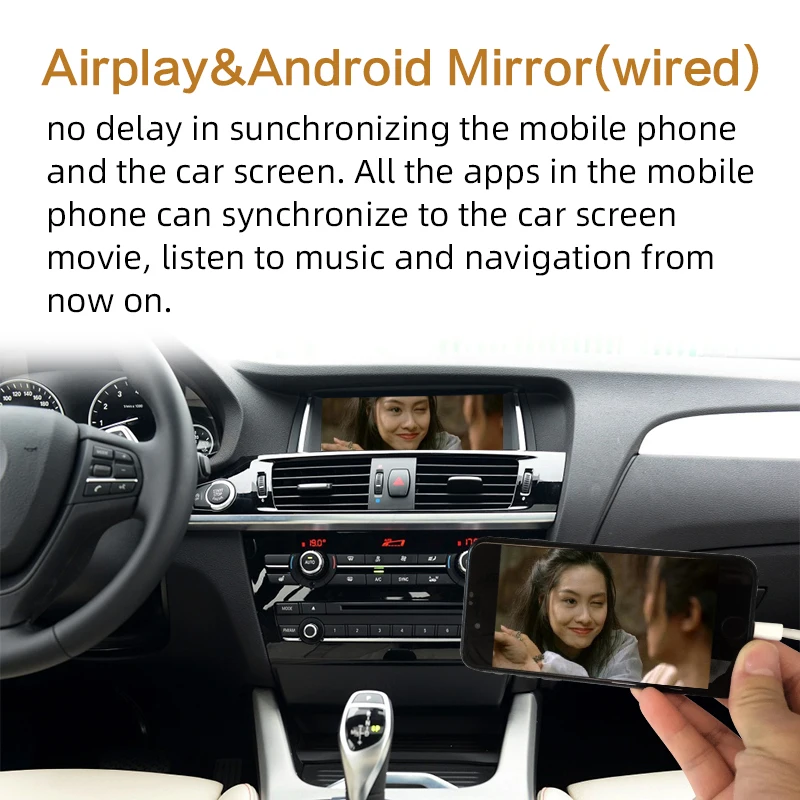 Sinairyu беспроводной Apple Carplay Android авто интерфейс для BMW серии 3 F30 F31 F34 4 F32 F33 F36 NBT MuItimedia