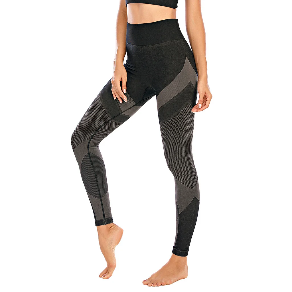 

2021 New Slim Fit Yoga Pants High Waist Seamless Trend Sports Running Fitness Pants YS003
