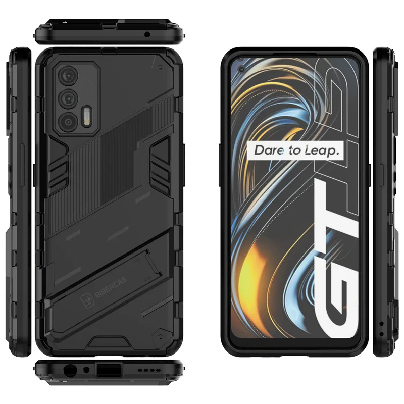 holder cover for realme gt cover for oppo realme gt neo capas punk style back kickstand back holder cover for realme gt fundas free global shipping