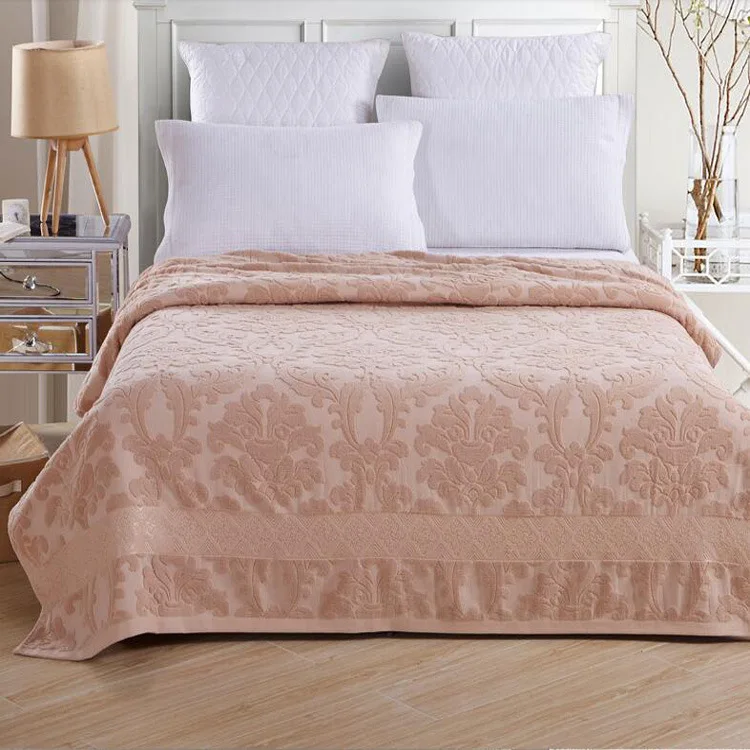 Летнее Хлопковое одеяло однотонное розовое голубое полотенце покрывало для