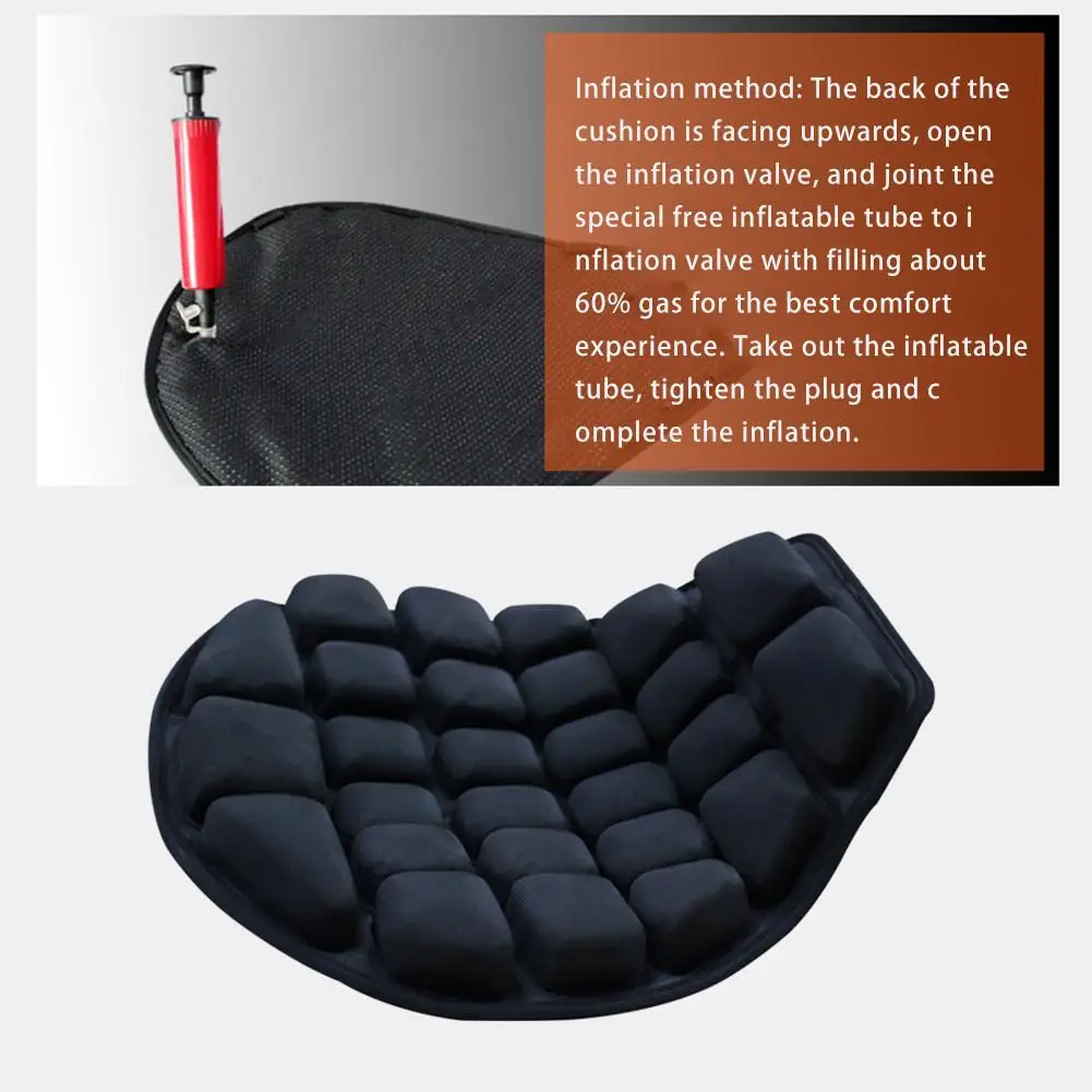 

Motorcycle Seat Cushion Electric Car Inflatable Air Cushion Cooling Down Seat Pad For Pressure Relief