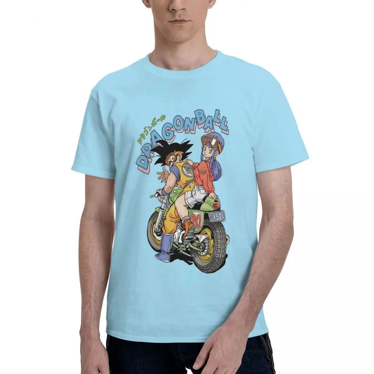 

Мужские футболки Goku And Bulma Bandai Dragon Ball винтажная хлопковая футболка аниме манга футболки с круглым вырезом одежда подарок на день рождения