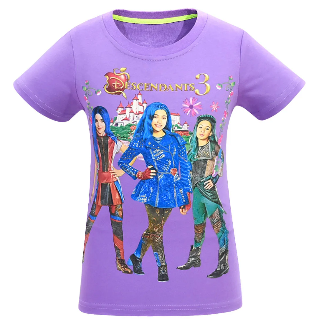 Одежда для девочек топ с короткими рукавами маленьких Детские футболки футболка