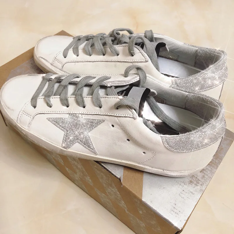 

Новинка 2020, маленькие женские туфли из натуральной кожи ААА в Корейском стиле, повседневные белые туфли со звездами в стиле ретро