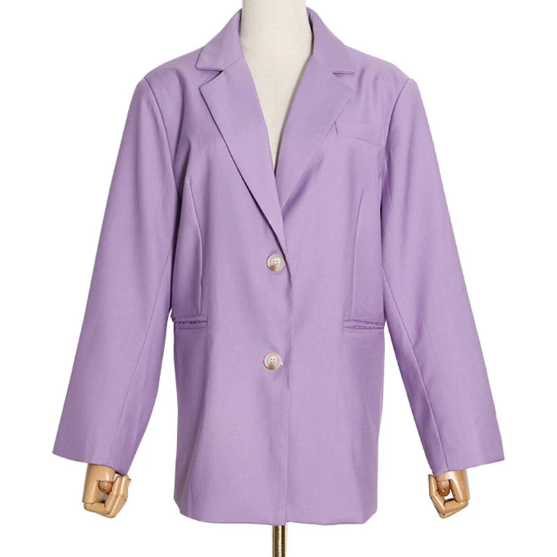 

Женский Однобортный блейзер с отложным воротником, длинным рукавом и карманами