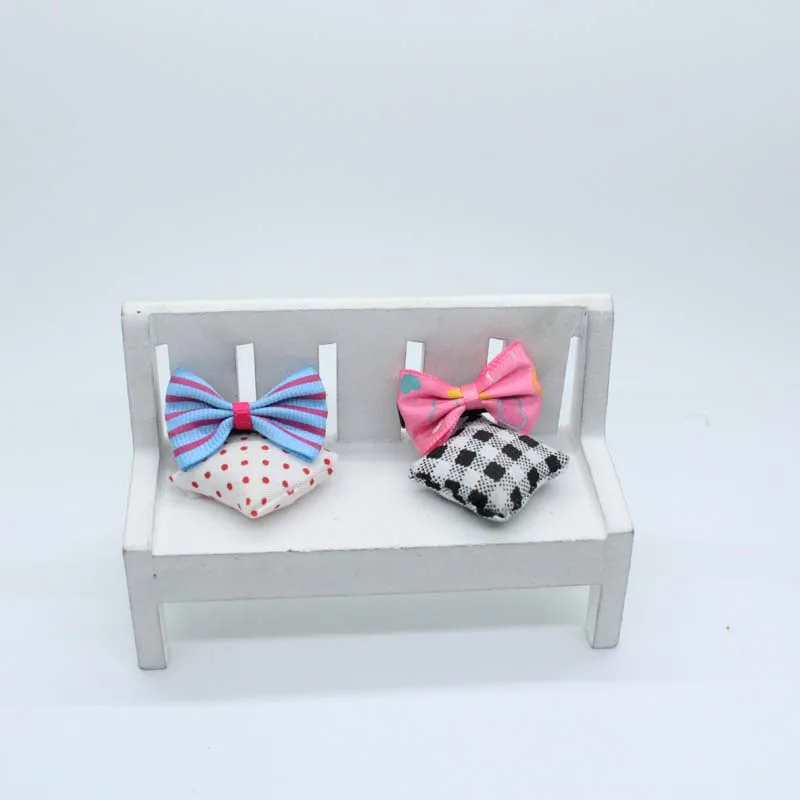 Lazo de grogr&eacute;n para ni&ntilde;a, horquilla para el pelo de beb&eacute;, pinza del pelo de lazos hechos a mano, accesorios para el cabello, 10 Uds.-4