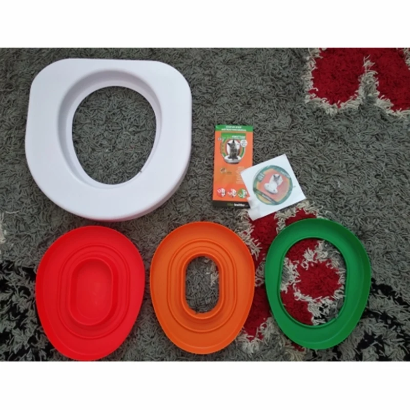 Kit de higiene para adiestramiento de gatos, caja de arena para residuos de cachorro, ba&ntilde;o de pl&aacute;stico para entrenar, estera para limpieza de mascotas, mejor producto-2