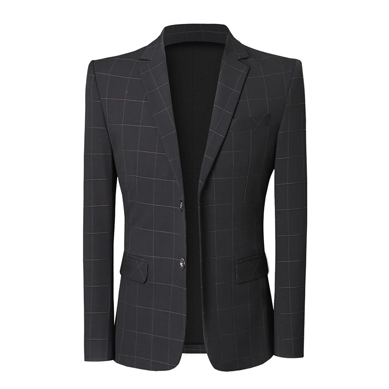Блейзер Мужской облегающий блейзер в британском стиле Повседневная Деловая