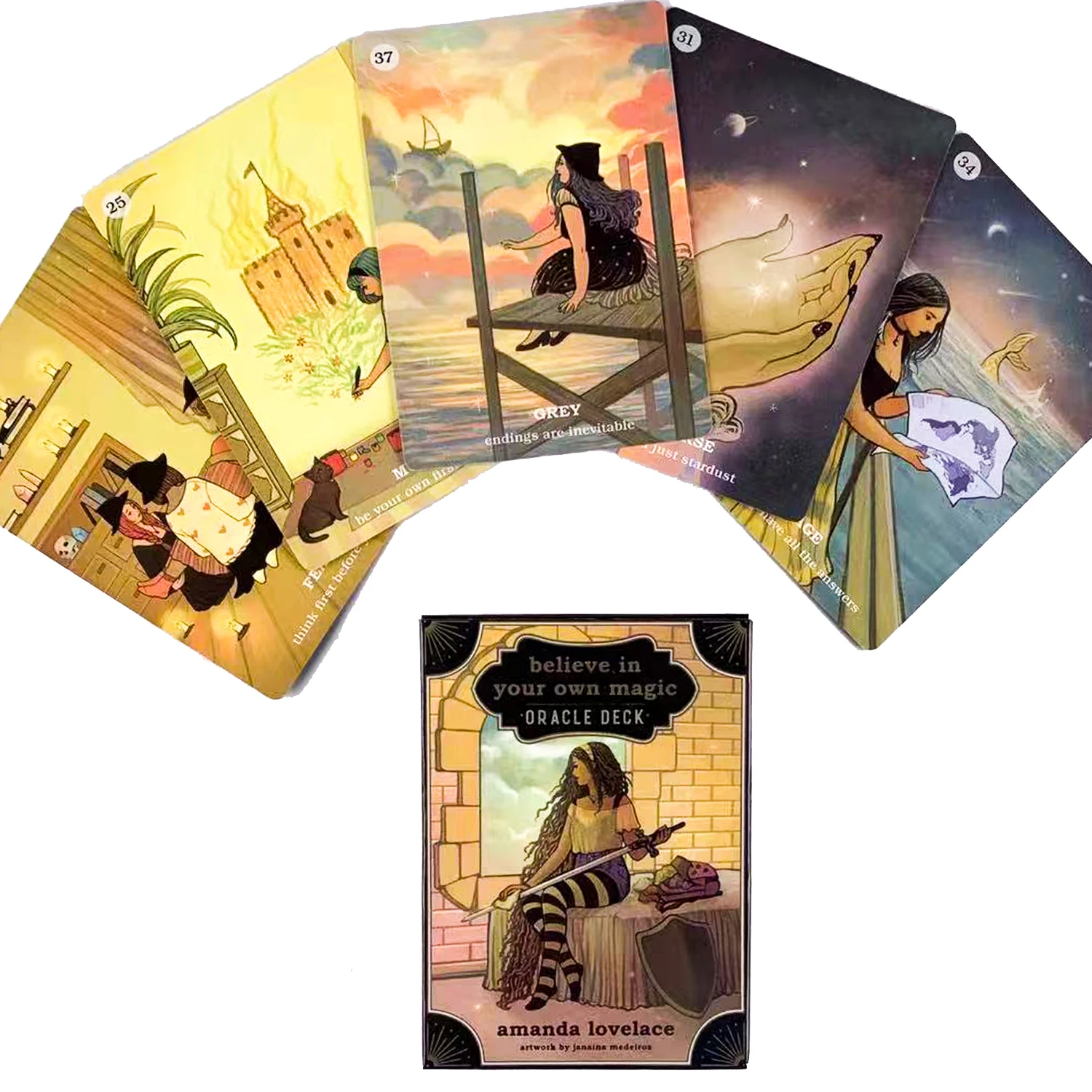 

Верьте в свою собственную волшебную колоду карт с изображением ораклов, колода карт Таро, колода гадания, судьба, знаменитые настольные игр...