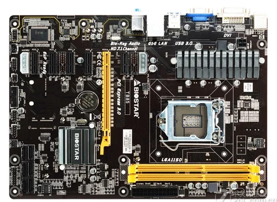 6GPU 6PCI-E профессиональная майнинговая материнская плата для Biostar TB85 G1820 B85 LGA 1150 DDR3 4G
