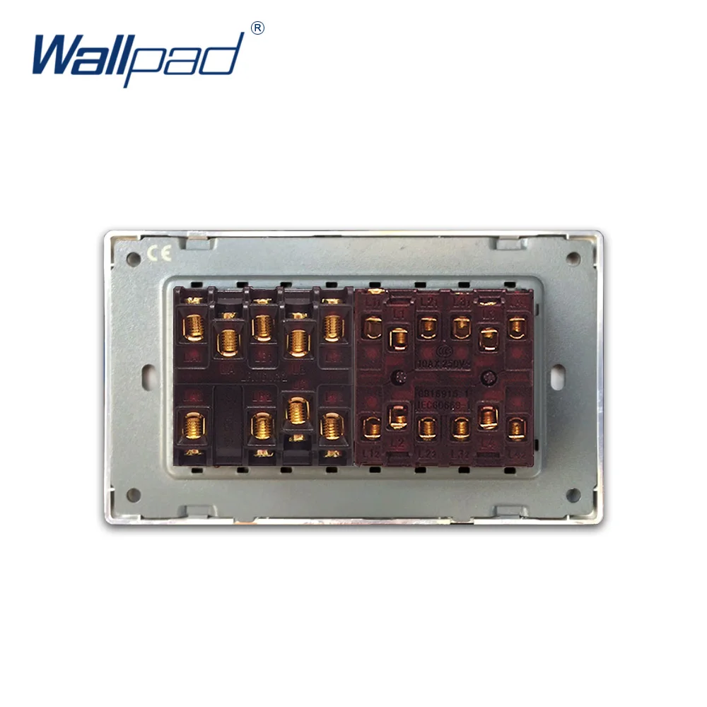 7 Gang 2 Way Wallpad Luxury White PC Panel Wall Light Switch Rocker 16A AC110~250V | Обустройство дома