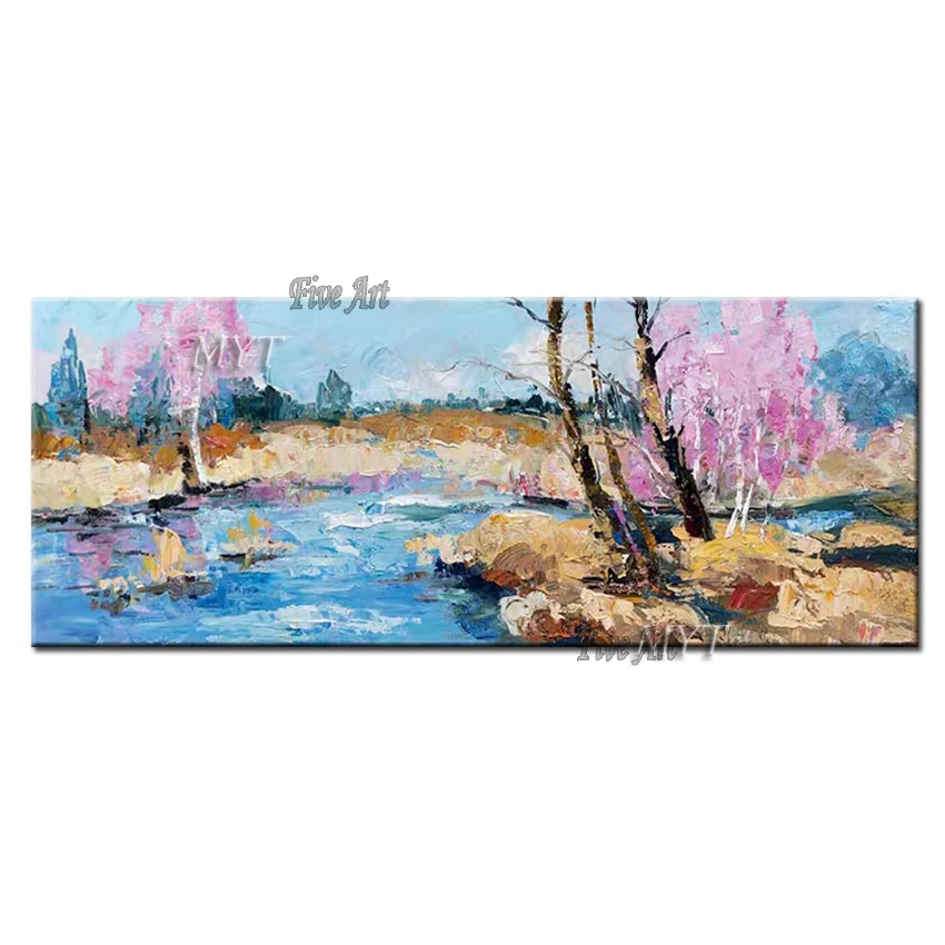 

Abstract Canvas Outdoor Landscape Oil Painting Palette Knife Style Canvas Wall Decor Acrylic Paintings Art For Living Room Wall